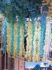 Fleur artificielle en soie élégante, 30 pièces, 180CM, vigne de glycine, hortensia, rotin, accessoires de décoration de mariage, livraison gratuite