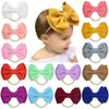 20 kolorów akcesoria dla niemowląt niemowlę dzieci urocze duży łuk głowa nowonarodzone solidne nakrycia głowy nylonowe elastyczne opaski do włosów