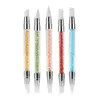 Dotting Pen Rhinestone Nail Art Brushes Silicone Head Nail Brush Pencil Acrylic Handle Picker Wax Crystal Tool