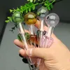 Glaspfeifen-Rauchmanufaktur Mundgeblasene Wasserpfeife Heißverkaufte bunte Blätter, Glas und Blasen-Hot Pot