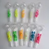 10 cm Luminous Pyrex queimador de óleo de vidro Cachimbo Polvo Ferramenta para Fumar acessórios tubo grosso Bola polvo Lixo Sinal de água bongs rigs Hookah