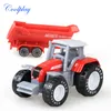 8pcs Toptan Döküm Çiftlik Araçları Mini Araba Model Traktör Mühendislik Oyuncakları Çocuklar İçin Noel Hediye