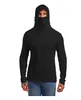 Herren T-Shirts Elastic Fitness Hood Langarm T-Shirts Männliche Maske T-Shirts Slim Fit Tops Whole Drop8522743