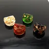 Wholesale 8Pcs Mix Color Lampwork Glass Murano Rings 17-19mm Band Ring Random mixed model