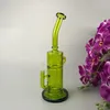 10,2 Zoll Mini Dab Rig Gelbe dicke Glasbongs Wasserpfeifen Matrix Perc Wasserpfeifen 14mm Joint Oil Rigs Kleine Bong mit Schüssel