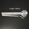 Pyrex Glass Oil Burner Pipes Clear Smoking Hand Pipes Handcraft Transparent Thick Glass Smoking Pipe