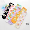 INS Dziewczyny Dziewczyny Princess Socks Dzieci Bawełna bawełna Słońce Flower Casual Knee Socks Tide Socks Fashion Parent-Child Pończochy S288