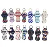 Neoprene Keychain Sports Printed Chapstick Holder Leopard Keychain Wrap Lipstick Holders Lip Cover Party Favor Gift