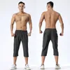 3/4 Sports Pants Mens Running Shorts Gym Wear Fitness Workout Shorts Men Sport Short Pants Tennis Basketball Soccer Training