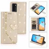 Paillettes Folio Flip Amour Coeur Bling Portefeuille En Cuir étui pour samsung Galaxy A51 A71 A11 A21 A41 A70e P40 P40lite p40pro