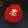 y Real fourrure pompom en cuir sac de visage charme de trousque en fourrure véritable