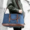 Scione 남성 캔버스 여행 어깨의 짐 가방 대용량 핸드백 비즈니스 캐주얼 빈티지 가죽 간단한 토트 가방 여성 CX200718