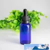 1OZ 30ml Flaconi contagocce in vetro ambrato trasparente blu verde con tappo gocciolatore e punta in vetro 330 pezzi / lotto 291A