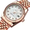 Berömda varumärken Luxury Steel Metal Band Rose Gold Armband Watch for Men and Women Gift Dress Watches Relogio Masculino CX2005374007