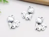 200pcs/Lot Antique Silver Plated fox Charms Pendants for Jewelry Making Bracelet DIY Handmade 15x13mm