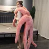 simpatico peluche polpo rosso netto bambola animale gigante accompagna cuscino per il sonno tatami per la fidanzata regalo divano letto decorazione 145 258 cm D6375557