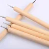 Madeira Dotting Pen Ferramenta 2 Way Nail Art Dica Dot Pinte Manicure kit 5 pcs Set unhas Dotting esferográficas broca