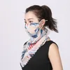 Donne da ciclismo viso maschera in seta al collo di seta balaclava all'aperto antipolvere solare protezione solare bandana maschere integrale riutilizzabile protezione protettivo designer