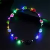 LED Light Up Flores Corona Parpadeante Guirnaldas Banda para la cabeza Broches Cabeza floral Aro Hada Hairband Headwears Boda Fiesta de Navidad Decoración CALIENTE C102901