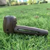 Premium Wood Smoking Herb Pipe With Glass Handle 122MM Natural Handmade Wooden Smoking Herbal Pipe Smoke Glass Water Pipes Accessories