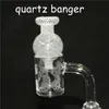 100% Real Quartz Banger with carb caps Sundries Glass Reclaim Catcher handmake 14mm joint QuartzBanger nail for dab rig bong DHL