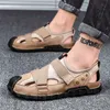 2020 New Mens Gladiador Sandálias Verão Outdoor Homem Sapatos de Água Handmade Mens Sandálias Confortável Non Slip Beach 48 70td #