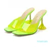 Hot sale-fashion luxury designer women shoes white high heel sandals crystal transparent PVC clear shoes