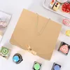31cmx26cmx8cm Large Gold Gift Box With Rope Scarf clothing Packaging Color Paper Box with ribbon Underwear packing box7538339