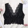 Bralette S-3XL Plus Size Sheer Koronki Biustonosz Topy Kobiety Sexy Bielizna Koronki Deep V Bralette Wygodna Przypadkowa bielizna