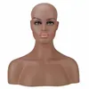 Wig Takı ve Şapka Ekran için Omuzlu Üç Farklı Skin Dişi Fiberglas Manken Kafası45073983783312