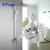 Frap 1 Set Bathroom Rainfall Shower Faucet Set Single Handle Mixer Tap With Hand Sprayer Wall Mounted Bath Shower Sets F2420 T200710