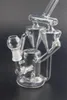 더블 콘 재활용기 Dab Rigs hookahs 인라인 필터 유리 물 봉