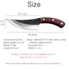 High Carbon Steel Forged Handmade Kitchen Chef Knife Sharp Cleaver Slice Boning Paring Knife Outdoor Camping Knife Cooking Tool Wi207L