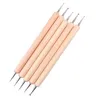 Madeira Dotting Pen Ferramenta 2 Way Nail Art Dica Dot Pinte Manicure kit 5 pcs Set unhas Dotting esferográficas broca