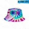 25 Couleur de style Tiedye Capes de chapeau de seau Unisexe Gradient Sunhat With Flat Top Fashion Outdoor Hiphop Caps Adults Kids Beach Sun Hats1598565