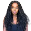 Brasileiro Curly U Part parte peruca Remy Human Hair Wigs 150% Densidade de cor natural sem f￺ria para mulheres