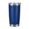 20oz Drinking Cup Tumbler Muggar med lock Rostfritt stål Vinglas Vakuumisolerad koppar Travel 18Kolor 9010