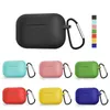 Accessori per cuffie Custodia protettiva di alta qualità per AirPods Pro con gancio Tinta unita Morbido silicone spesso che assorbe gli urti Airpods3 Accessorio VELOCE VELOCE