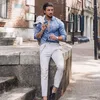 Erkek Takımları Düğün Smokin Moda Yakışıklı Bir Düğme Peaked Yaka Damat Takım Elbise Custom Made Slim Fit İki adet Best Man Ceket Pantolon