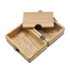 COURNOT Wood Stash Box Natural Handmade Wooden Tobacco and Herbal Storage Boxes Cans Tool Cigarette Container Smoking DHL