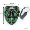 20 Styles Halloween LED Glowing Mask Party Cosplay Masken Club Lighting DJ Party Mask Bar Joker Face Guards8907265