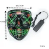 20 Styles Cadılar Bayramı Led Parlayan Maske Partisi Cosplay Maskeleri Kulübü Aydınlatma DJ Parti Maske Bar Joker Yüz Muhafızları8907265