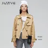Women's Trench Coats JAZZEVAR 2021 Arrival Autumn Coat Women Fashion Cotton Double Breasted Jacket Short Loose Clothing Outerwear 9018-11