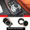 Auto Multimedia Knop Cover Stickers voor BMW 3 5 Serie X1 X3 X5 X6 F30 E90 E92 F10 F18 f11 F07 GT Z4 F15 F16 F25 E60 E61 Accessor277C