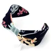 Chiffon Hair Bands voor Vrouwen Meisjes Gedrukt Breed Bodem Kruis Hoofdband Haar Hoops Mode Haaraccessoires