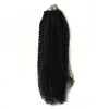 Najwyższej jakości Kinky Curly Micro Ring Hair Extensions 400s / lot Kinky Curly Loop Hair Natural Color Loop Hair 400Gram Pakiet, Darmowy DHL