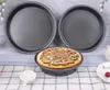 Non-Stick Pizza Baking bandeja redonda Deep Dish Pizza Pan Pie bandeja Aço Carbono bolo de pastelaria Baking FFA4241 Mold ferramenta casa Pan