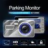 HD1080P Dual Lens Driving Recorder 3.6 Inch Metalen DVR Full HD Night Vision Refersing Image 170 graden Motion Detection Car Dashcam