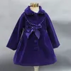 Baby Girls Big Bow Coats Сплошной малыш куртка с длинным рукавом Детская пиджака зимняя детская дизайнерская одежда 3 цвета BT4664