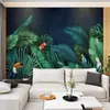 Papier peint 3D personnalisé forêt tropicale d'asie du sud-est feuille de bananier perroquet Photo murale salon chambre papier peint étanche